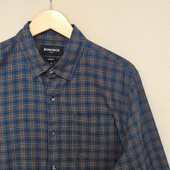 Bonobos Stretch Standard Fit Flannel Button Down M - Picture 1 of 7